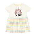 thumbnail image 1 of Inktastic 1st Birthday Boho Rainbow One Year Old Girls Baby Dress, 1 of 5