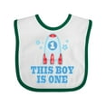 thumbnail image 1 of Inktastic 1st Birthday Boy Rocket Ship Boys Baby Bib, 1 of 4