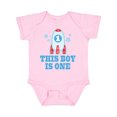 thumbnail image 1 of Inktastic 1st Birthday Boy Rocket Ship Boys Baby Bodysuit, 1 of 5