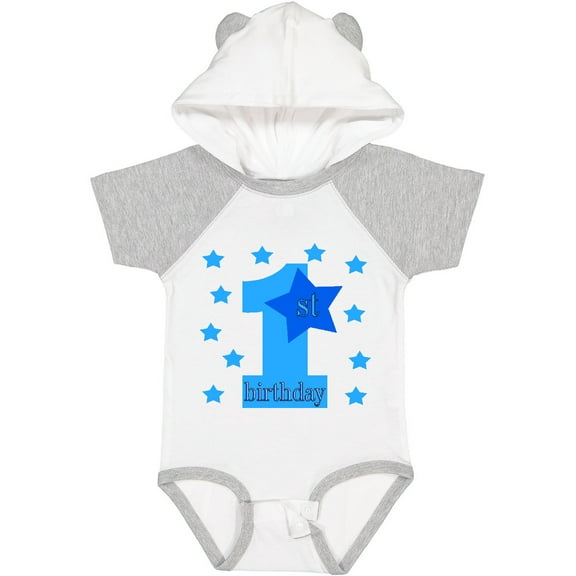 Inktastic 1st Birthday Boy Stars Boys Baby Bodysuit