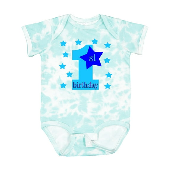 Inktastic 1st Birthday Boy Stars Boys Baby Bodysuit