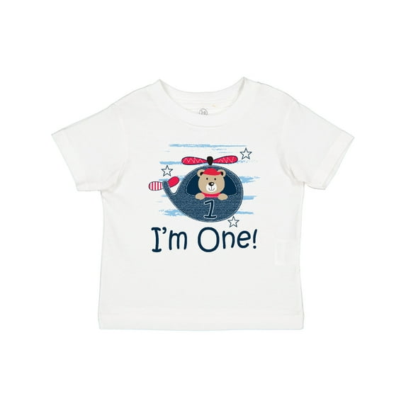 Inktastic 1st Birthday Boys Helicopter 1 Year Old Boys Baby T-Shirt