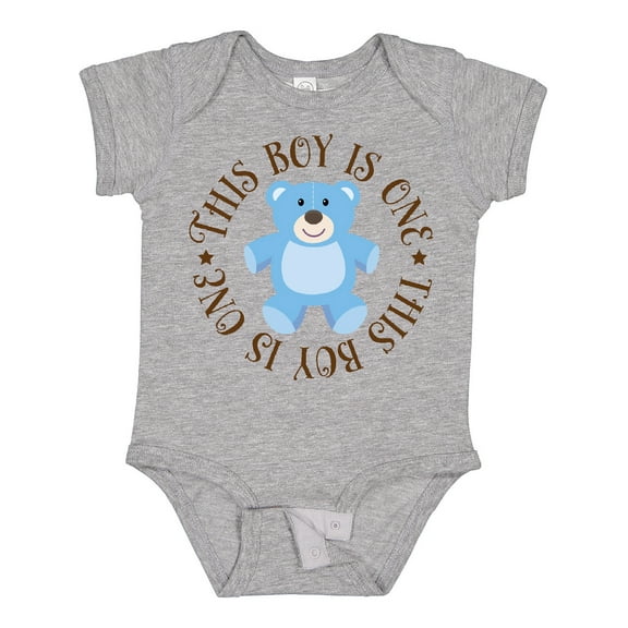 Inktastic 1st Birthday Boys Teddy Bear Boys Baby Bodysuit