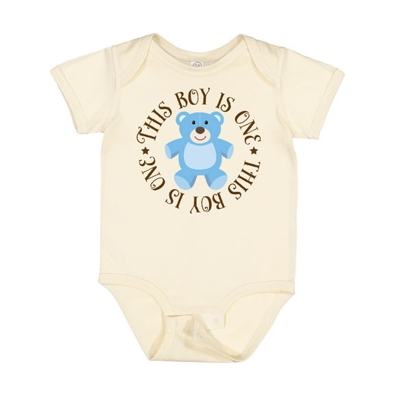 Inktastic 1st Birthday Boys Teddy Bear Boys Baby Bodysuit