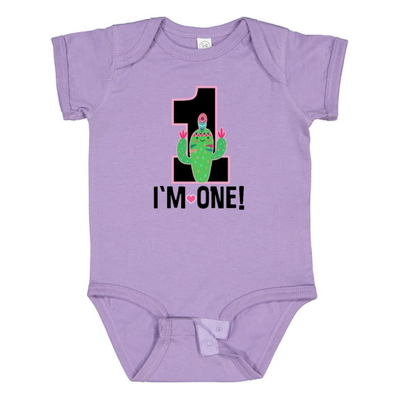 Inktastic 1st Birthday Cactus Cute Girls 1 Year Old Girls Baby Bodysuit