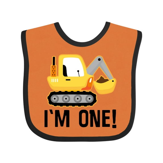 Inktastic 1st Birthday Construction Truck Boy Boys Baby Bib