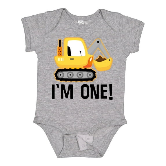 Inktastic 1st Birthday Construction Truck Boy Boys Baby Bodysuit