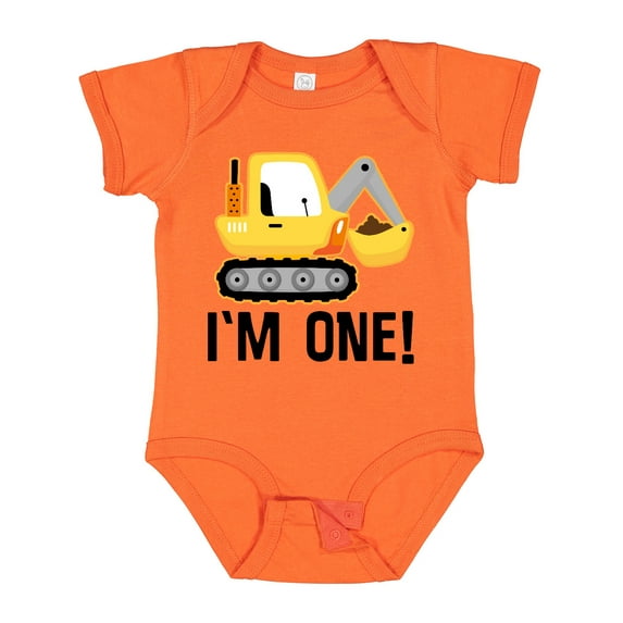 Inktastic 1st Birthday Construction Truck Boy Boys Baby Bodysuit