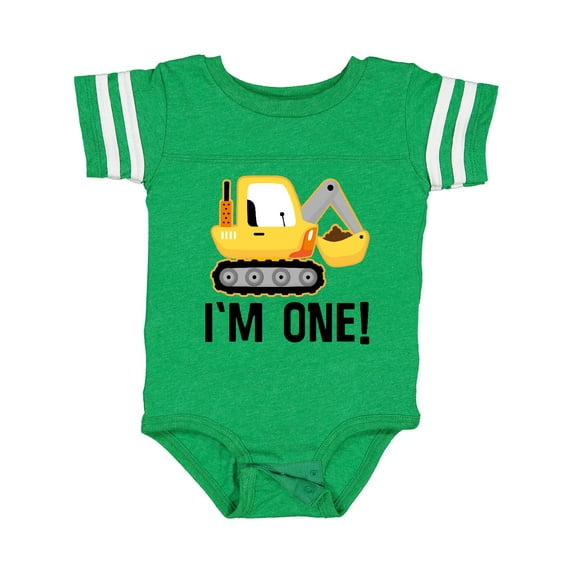 Inktastic 1st Birthday Construction Truck Boy Boys Baby Bodysuit