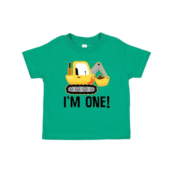 Inktastic 1st Birthday Construction Truck Boy Boys Baby T-Shirt