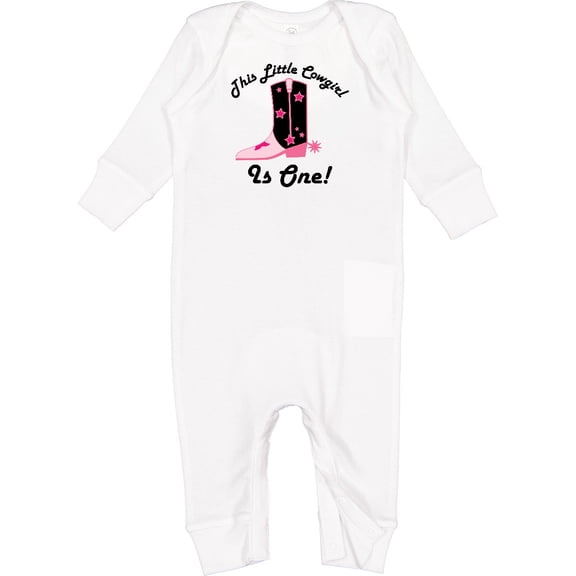 Inktastic 1st Birthday Cowgirl is One Baby Romper Coveralls
