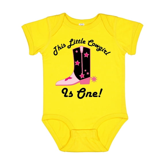 Inktastic 1st Birthday Cowgirl is One Girls Baby Bodysuit