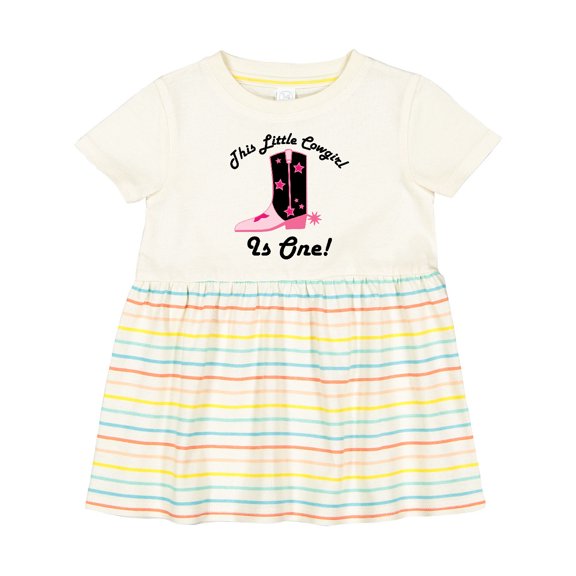 Inktastic 1st Birthday Cowgirl is One Girls Baby Dress