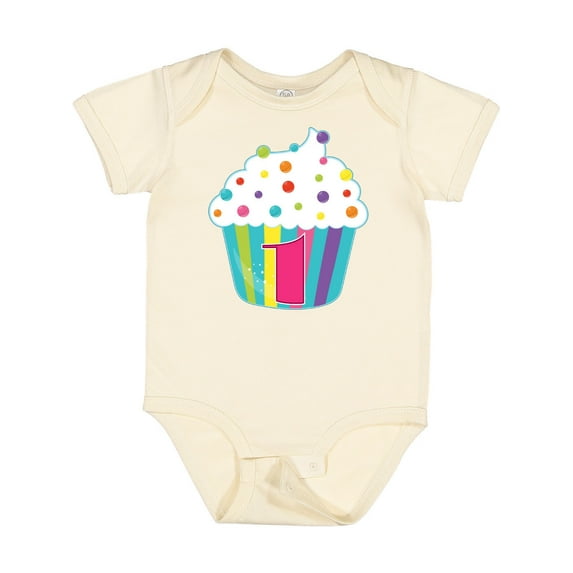 Inktastic 1st Birthday Cupcake Boys or Girls Baby Bodysuit