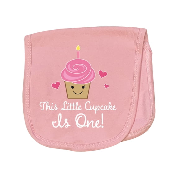 Inktastic 1st Birthday Cupcake Girls Cute Baby Burp Cloth