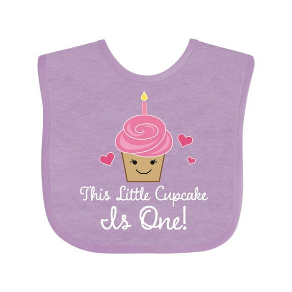 Inktastic 1st Birthday Cupcake Girls Cute Girls Baby Bib