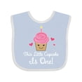 thumbnail image 1 of Inktastic 1st Birthday Cupcake Girls Cute Girls Baby Bib, 1 of 4
