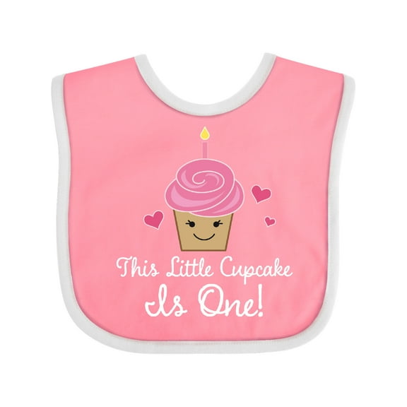 Inktastic 1st Birthday Cupcake Girls Cute Girls Baby Bib