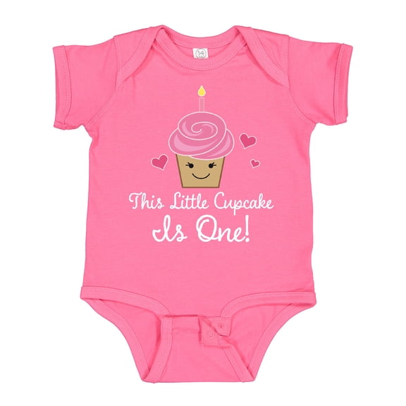 Inktastic 1st Birthday Cupcake Girls Cute Girls Baby Bodysuit