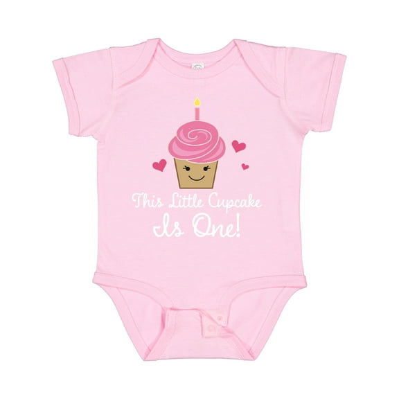 Inktastic 1st Birthday Cupcake Girls Cute Girls Baby Bodysuit