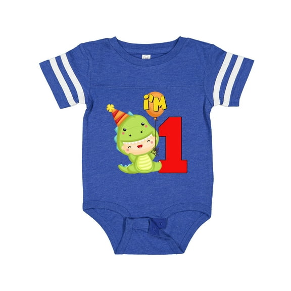 Inktastic 1st Birthday Cute Dinosaur Boys or Girls Baby Bodysuit