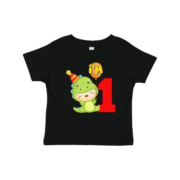 Inktastic 1st Birthday Cute Dinosaur Boys or Girls Baby T-Shirt