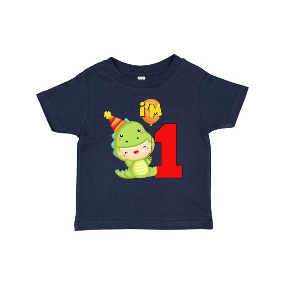 Inktastic 1st Birthday Cute Dinosaur Boys or Girls Baby T-Shirt