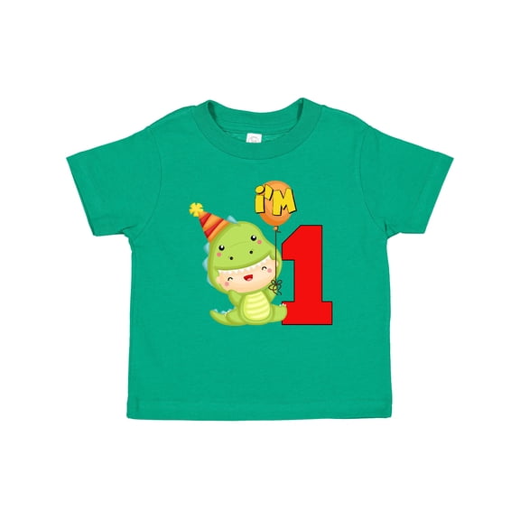Inktastic 1st Birthday Cute Dinosaur Boys or Girls Baby T-Shirt