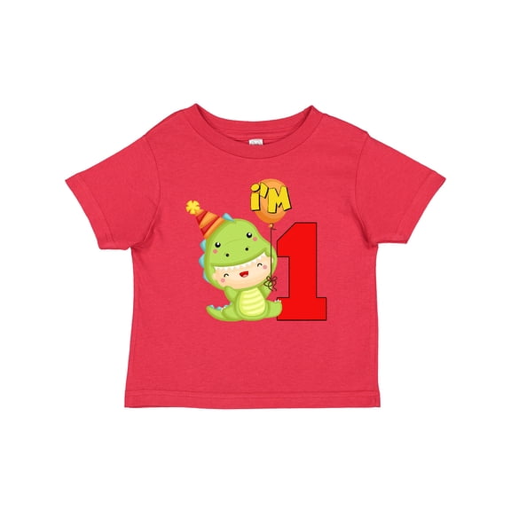 Inktastic 1st Birthday Cute Dinosaur Boys or Girls Baby T-Shirt