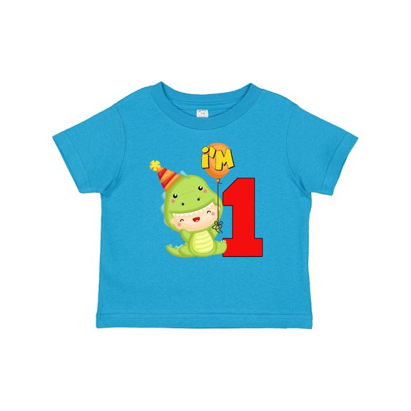 Inktastic 1st Birthday Cute Dinosaur Boys or Girls Baby T-Shirt