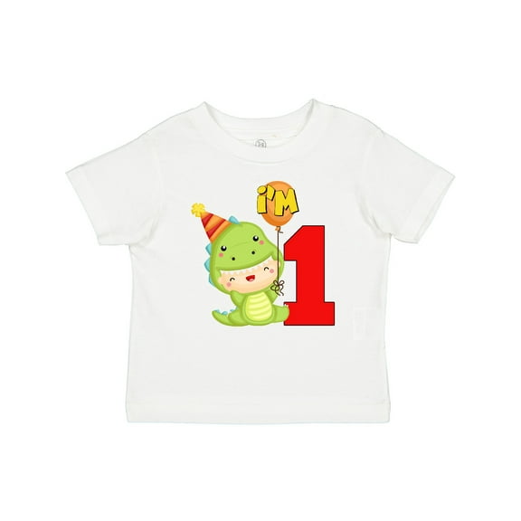 Inktastic 1st Birthday Cute Dinosaur Boys or Girls Baby T-Shirt