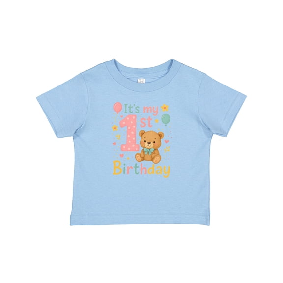 Inktastic 1st Birthday Cute Teddy Bear Theme Boys or Girls Baby T-Shirt