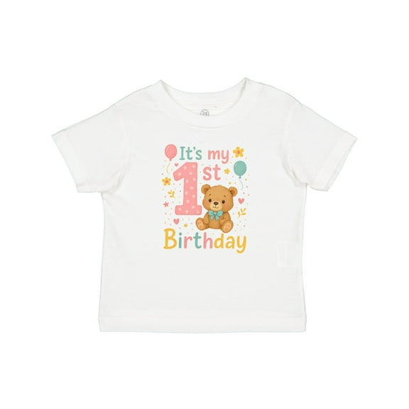 Inktastic 1st Birthday Cute Teddy Bear Theme Boys or Girls Baby T-Shirt