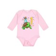 thumbnail image 1 of Inktastic 1st Birthday Cute Turtle in Party Hat with Confetti Boys or Girls Long Sleeve Baby Bodysuit, 1 of 5
