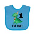 thumbnail image 1 of Inktastic 1st Birthday Dinosaur 1 Year Old Boy Boys Baby Bib, 1 of 4