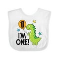 thumbnail image 1 of Inktastic 1st Birthday Dinosaur 1 Year Old Boy Boys or Girls Baby Bib, 1 of 4
