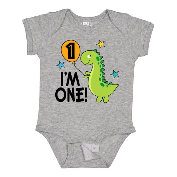 Inktastic 1st Birthday Dinosaur 1 Year Old Boy Boys or Girls Baby Bodysuit