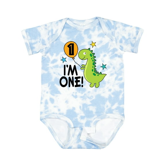 Inktastic 1st Birthday Dinosaur 1 Year Old Boy Boys or Girls Baby Bodysuit