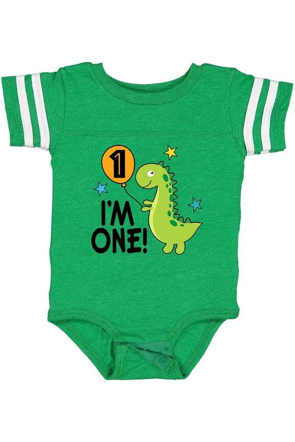 1st Birthday Dinosaur 1 Year Old Boy Boys or Girls Baby Bodysuit