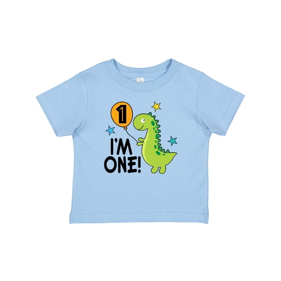 Inktastic 1st Birthday Dinosaur 1 Year Old Boy Boys or Girls Baby T-Shirt