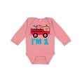 thumbnail image 1 of Inktastic 1st Birthday Fire Truck Boys or Girls Long Sleeve Baby Bodysuit, 1 of 5