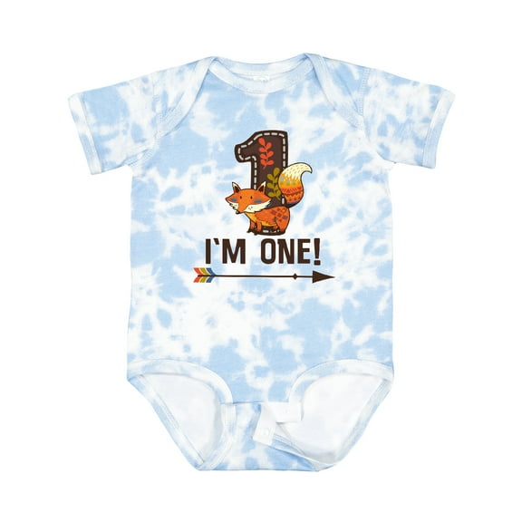 Inktastic 1st Birthday Fox 1 Year Old Boys or Girls Baby Bodysuit