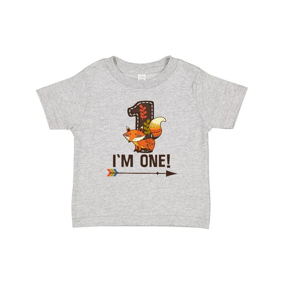 Inktastic 1st Birthday Fox 1 Year Old Boys or Girls Baby T-Shirt