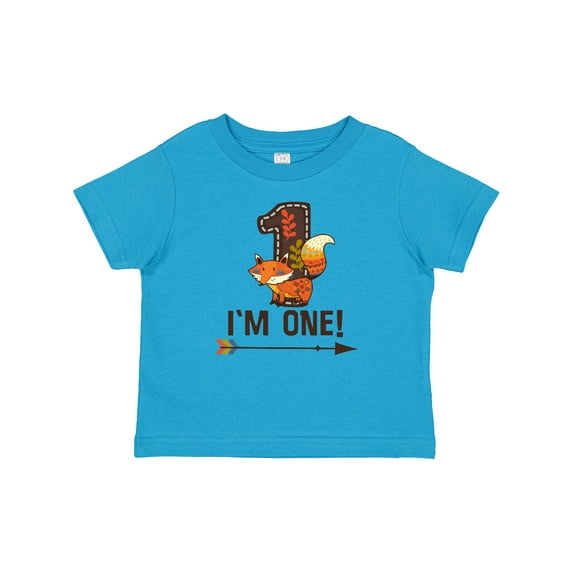 Inktastic 1st Birthday Fox 1 Year Old Boys or Girls Baby T-Shirt