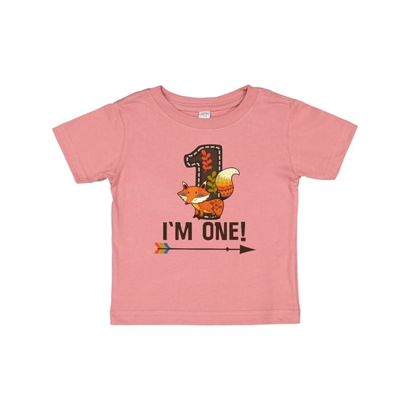 Inktastic 1st Birthday Fox 1 Year Old Boys or Girls Baby T-Shirt