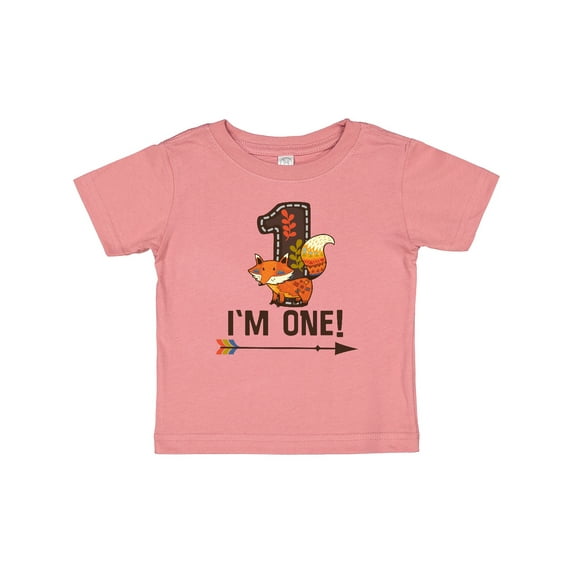 Inktastic 1st Birthday Fox 1 Year Old Boys or Girls Baby T-Shirt