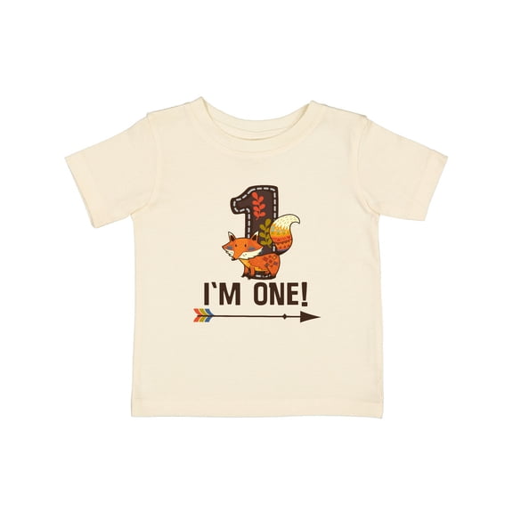 Inktastic 1st Birthday Fox 1 Year Old Boys or Girls Baby T-Shirt