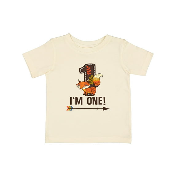 Inktastic 1st Birthday Fox 1 Year Old Boys or Girls Baby T-Shirt
