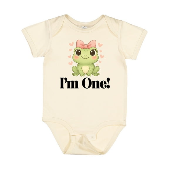Inktastic 1st Birthday Frog 1 Year Old Girl Girls Baby Bodysuit