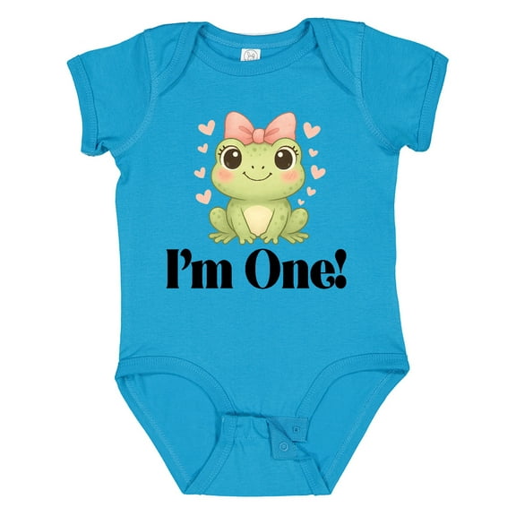 Inktastic 1st Birthday Frog 1 Year Old Girl Girls Baby Bodysuit